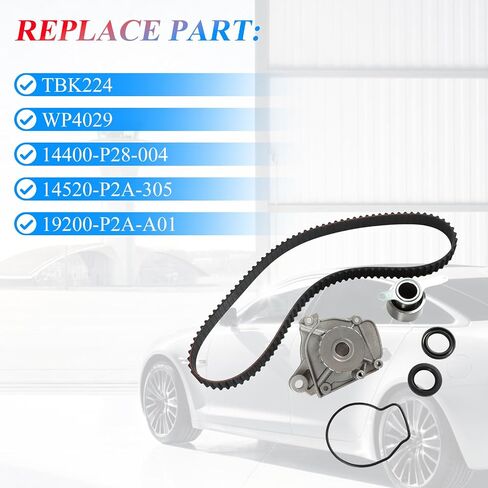 TBK224 WP4029 Timing Belt Kit Water Pump Fits 1996-2000 Honda Civic 1.6L SOHC Engine D16Y5,D16Y8,D16Y7. in Saudi Arabia