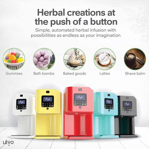 LĒVO - مجموعة LĒVO II Essentials - آلة ضخ الزيوت العشبية والزبدة - تتضمن وعاء الطاقة، وضغط الأعشاب، وصينية كتلة الأعشاب، وبخاخ التسريب، وحقيبة الرباط (أسود عرق السوس) in Kuwait