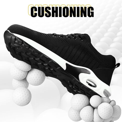 GLANOUDUN Steel Toe Shoes for Men Women Work Shoes Lightweight Safety Shoes Indestructible Steel Toe Sneakers Puncture Resistant Working Shoes Construction (Men11,Women12) White in Saudi Arabia