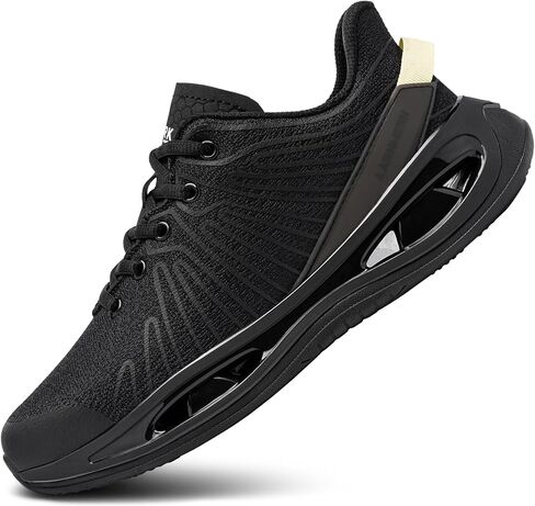 أحذية LARNMERN ذات المقدمة الفولاذية للنساء أحذية عمل مقاومة للانزلاق أحذية رياضية آمنة خفيفة الوزن ومريحة وقابلة للتنفس (10 نساء، أسود) in Kuwait