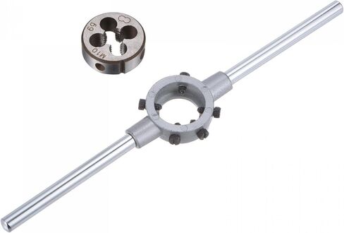 مجموعة مفاتيح ربط بمقبض من uxcell، قالب دائري M10 × 0.75 و30 مم (تناسب قوالب M10-M11) حامل مفتاح ربط قابل للتعديل أداة يدوية in Saudi Arabia