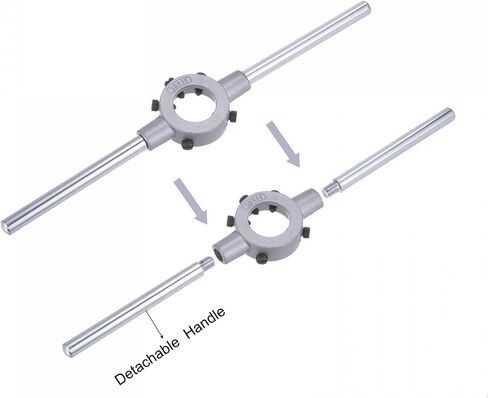مجموعة مفاتيح ربط بمقبض من uxcell، قالب دائري M10 × 0.75 و30 مم (تناسب قوالب M10-M11) حامل مفتاح ربط قابل للتعديل أداة يدوية in Saudi Arabia