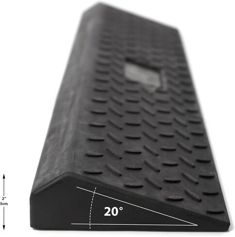 10M Long Squat Wedge Block with Resistance Bands - Adjustable Heel Elevated Rubber Ramp - Portable Incline Calf Stretcher - Non-Slip Slant Board - for Weightlifting, Powerlifting, and Mobility in Saudi Arabia