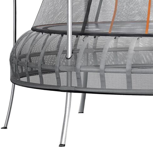 12 Ft Thunder Outdoor Trampoline with Springless Design, No Gap Netting, Galvanized Frame & Built In Games, Certified for 330 Pound Capacity in Saudi Arabia
