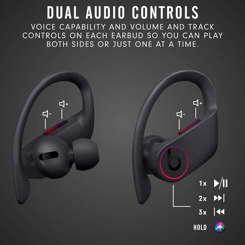 سماعات أذن Powerbeats Pro لاسلكية تمامًا وعالية الأداء تعمل بالبلوتوث باللون الأسود (متجددة) in Kuwait