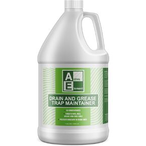 Drain and Grease Trap Maintainer- 4 Gallon (Contains 512 Treatments) - Biological Formula - Breaks Down Fats Oils and Grease - Grease Traps, Drain, Septic Systems, Sewers- Deodorizer in Kuwait
