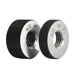 1SET(1*GO+1*NOGO) Non-Standard Metric Fine Tooth Thread Ring Gauge 5h M18M20 Measure Tool(M18X2.5-5h) in Saudi Arabia