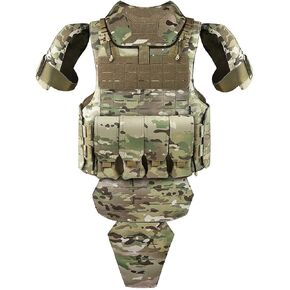 UTA Yark D-Defense Tactical Vest, RG Flame Retardant Version Full Coverage MOLLE Vest, Quick Release Adjustable Outdoor Training Cosplay Tactical Gear (Standard Version/Camouflage) in Kuwait