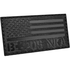 IR USA Flag BPOS B+ Blood Type NKA NKDA Infrared Tactical Morale Fastener Patch (Multicam) in Kuwait
