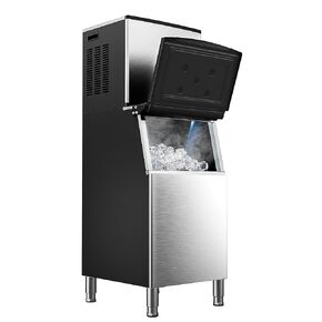 ماكينة صنع الثلج من الدرجة التجارية، إنتاج يومي 400 رطل وتخزين 250 رطل، هيكل من الفولاذ المقاوم للصدأ مع ضاغط SECOP، للمنزل والأعمال in Kuwait