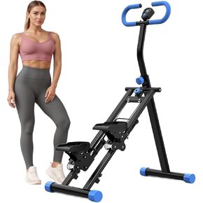 Stair Stepper for Home Vertical Climber, Foldable Full Body Exercise Aerobic Climbing Machines, Mountaineering Fitness Equipment with Adjustable Handles (Black) in Kuwait