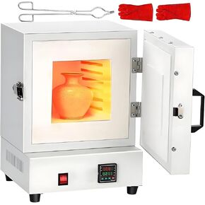 High-Power 2000W Muffle Furnace, 2102℉ Digital Melting Furnace for Pottery Glazing & Wax Burnout, Laboratory Use, Accurate Temperature Control, Durable Design in Kuwait