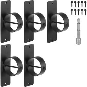 5 Pcs 2 Rope Support Holders With Cross-Screw, Black Coated Stainless Steel, End Snaps For Outdoor Decks, Fencing, Docks, And Railings in Kuwait