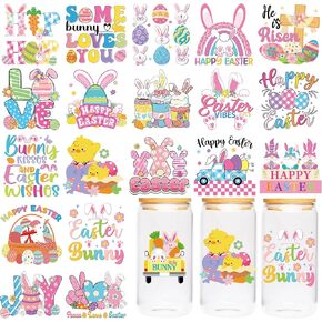 UV DTF Cup Wraps - 20 Sheet Pink Christian UV DTF Transfer Stickers, UVDTF Cup Wraps for 16 oz, Bible Verse Cross Butterfly Rainbow Design Waterproof Rub on Transfer for Glass in Kuwait