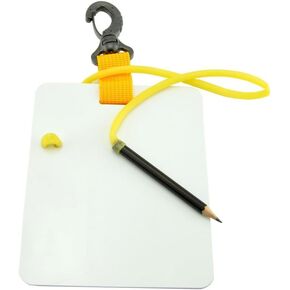 Underwater Writing Slate Board with Swivel Clip and Pencil for Scuba Diving Communication(large yellow) in Kuwait