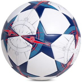 Soccer Ball Size 5, Professional Thermal Bonded Match Training Football with Seamless Waterproof PU Cover, Durable Outdoor Soccer Ball, Includes Pump and Mesh Bag in Kuwait