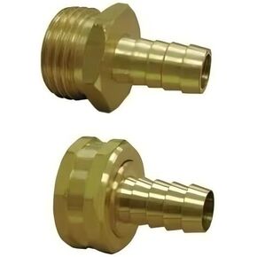 3/8" Hose Barb to 3/4" Garden Hose Adapter Set - Brass Nipple in Saudi Arabia