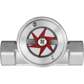 Antrader 1/2"NPT Female 304 Stainless Window Sight Glass Flow Indicator with Impeller,1Pcs (DN15-1/2") in Kuwait
