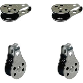 4 Pc Marine T304 Stainless Steel 1/4" Sheave Hardware Block Wire Rope Cable handling Lift Puller in Kuwait