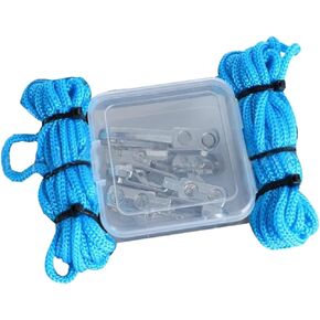 2 Pieces Rope Tensioner Rope with Roller Tensioner Paracord Adjuster Release Durability Professional Multipurpose Secure Tie Down Adjustable, 6 Hooks in Kuwait