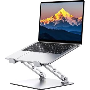 حامل كمبيوتر محمول مريح للمكتب ، دعم مزدوج الدعم والارتفاع القابل للتعديل للكمبيوتر المحمول ، حامل كمبيوتر محمول بالتهوية ومحمولة ، متوافق مع MacBook Air Pro/Dell/HP (10 "-16") in Kuwait