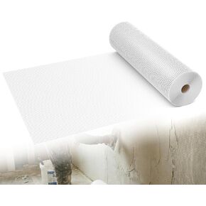3.3x328ft Fiberglass Mesh Roll, 160g/m² White Stucco Mesh for Concrete. Enhanced Strength & Stability for wall Crack Repair, Interior/Exterior Construction, and Ceilings Seam Reinforcement. in Kuwait