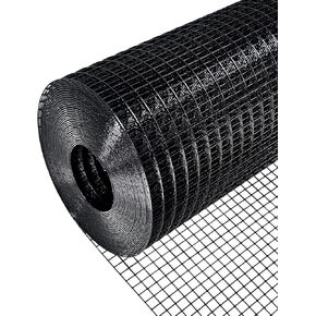 Black Hardware Cloth 72'' x 50' 1/2 inch Mesh 19 Gauge - PVC Coating Wire Mesh Rolls Vinyl Coated Wire Fence Roll Garden Fencing Chicken Run Mesh Screen in Kuwait