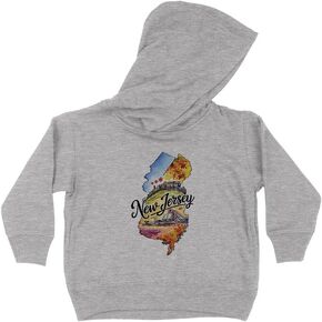 TeesAndTankYou Fall In New Jersey Kids Hoodie Sweatshirt Toddler in Kuwait