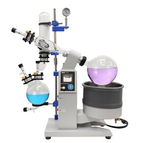 INTSUPERMAI 5L Rotary Evaporator with Motorized Lift Explosion Proof Lab Rotary Vacuum Evaporator Lab Automatic Lifting Rotavapor 20-100 RPM Speed Lab Evaporator with LCD Display Vacuum Gauge in Kuwait