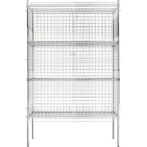 Commercial Grade NSF Listed Metal Wire Mesh Storage Chrome Security Cage Kit, 18" x 48" x 74", Perfect for Warehouse, Grocery Store, Restaurant, Dishroom in Kuwait