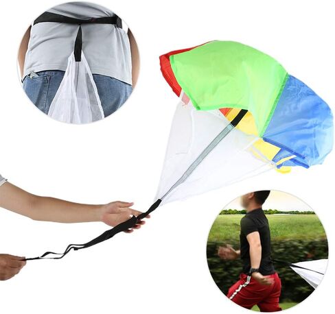 Resistance Umbrella, Safe Non Training Parachute with Adjustable Webbing, for Track and Field Cycling Skating Swimming Sports in Saudi Arabia
