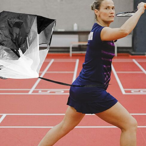 سرعة الجري مقاومة المظلة مع حزام الخصر، أسود خفيف الوزن، يساعد على سرعة كرة القدم وتدريبات الركض in Kuwait