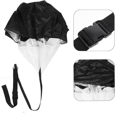 سرعة الجري مقاومة المظلة مع حزام الخصر، أسود خفيف الوزن، يساعد على سرعة كرة القدم وتدريبات الركض in Kuwait