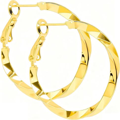 ToHeart Gold Twisted Hoop Earrings For Women Lightweight And Minimalist Gift in Saudi Arabia