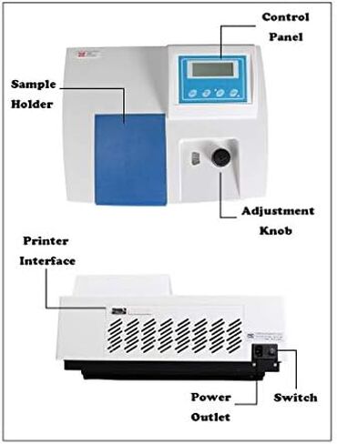 722N Visible Spectrophotometer Precision Laboratory Light Meter, 325nm-1000nm Wavelength Range, 2nm Bandwidth, for Scientific Research & Analysis in Saudi Arabia