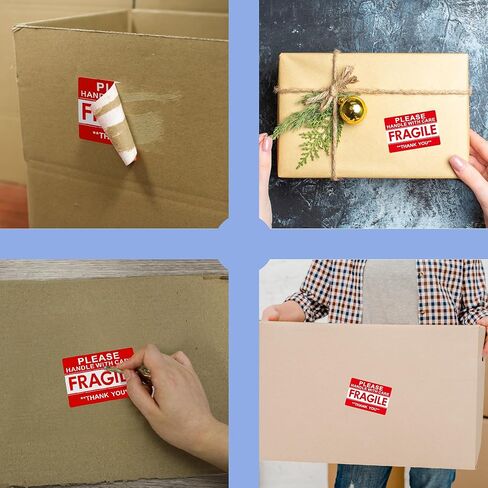 Hybsk 120pcs Fragile Stickers 2x3 inch Please Handle with Care Warning Labels for Shipping Packing Thank You in Saudi Arabia