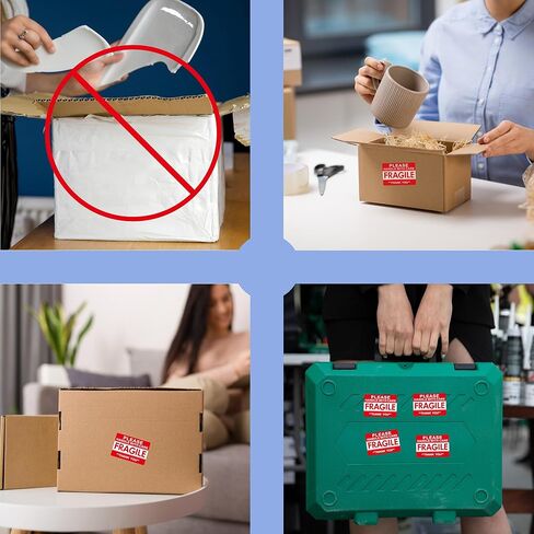 Hybsk 120pcs Fragile Stickers 2x3 inch Please Handle with Care Warning Labels for Shipping Packing Thank You in Saudi Arabia