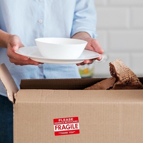 Hybsk 120pcs Fragile Stickers 2x3 inch Please Handle with Care Warning Labels for Shipping Packing Thank You in Saudi Arabia