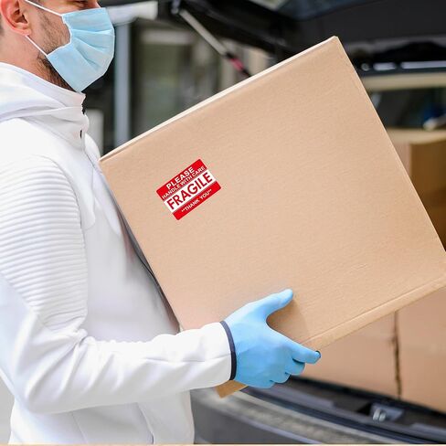 Hybsk 120pcs Fragile Stickers 2x3 inch Please Handle with Care Warning Labels for Shipping Packing Thank You in Saudi Arabia