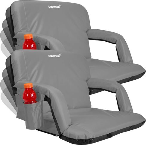 Driftsun 2 حزمة من مقاعد الملعب العريضة للغاية مع دعم الظهر - كراسي استاد فاخرة قابلة للطي للمدرجات - كرسي رياضي مقاوم للماء قابل للطي - سهل النقل in Kuwait