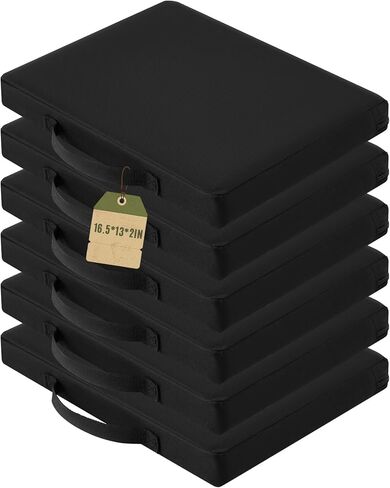 Wenqik 2/6 Pcs Stadium Seat Cushions Waterproof 2 Inches Thick Bleacher Cushions with Handle Portable Lightweight High Resilience Sponge for Sports Outdoor Events Office in Saudi Arabia