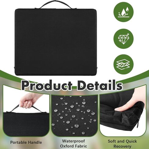 Wenqik 2/6 Pcs Stadium Seat Cushions Waterproof 2 Inches Thick Bleacher Cushions with Handle Portable Lightweight High Resilience Sponge for Sports Outdoor Events Office in Saudi Arabia