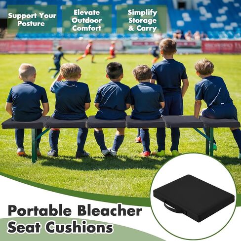 Wenqik 2/6 Pcs Stadium Seat Cushions Waterproof 2 Inches Thick Bleacher Cushions with Handle Portable Lightweight High Resilience Sponge for Sports Outdoor Events Office in Saudi Arabia