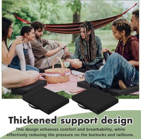 Wenqik 2/6 Pcs Stadium Seat Cushions Waterproof 2 Inches Thick Bleacher Cushions with Handle Portable Lightweight High Resilience Sponge for Sports Outdoor Events Office in Saudi Arabia