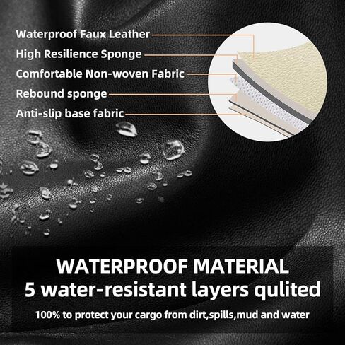 Custom Fit Seat Covers for Isuzu NPR: 2006-2019 2020 2021 2022 2023 2024 Leather Car Seat Covers Full Set Black in Kuwait