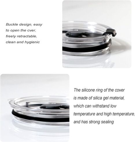 Tumbler Lids Spillproof 20oz,10 Pack Splash Resistant Lid for Beast,Juro,Ozark Trail,Rae Dunn,Atlin,Coffee Mug and More Cooler Cup,Covers for 20oz Tumbler (20OZ-10P) in Saudi Arabia