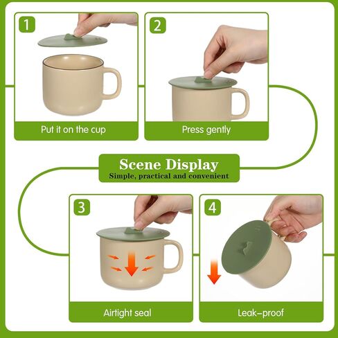 3 Pcs Silicone Cup Covers for Drinks, Reusable Silicone Lids for Cups, Colored Universal Coffee Mug Cover, Dust Proof Airtight Seal Lids for Mugs Tea Cups Coffee Cup in Saudi Arabia