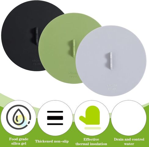 3 Pcs Silicone Cup Covers for Drinks, Reusable Silicone Lids for Cups, Colored Universal Coffee Mug Cover, Dust Proof Airtight Seal Lids for Mugs Tea Cups Coffee Cup in Saudi Arabia
