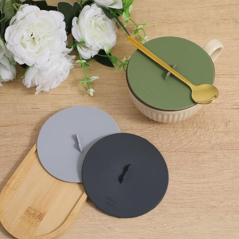 3 Pcs Silicone Cup Covers for Drinks, Reusable Silicone Lids for Cups, Colored Universal Coffee Mug Cover, Dust Proof Airtight Seal Lids for Mugs Tea Cups Coffee Cup in Saudi Arabia