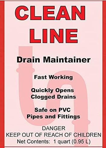 DETCO-Clean LINE Drain Cleaner and Unblocker - Industrial Strength, Fast-Acting Liquid Formula, Unclogs Pipes and Drains Quickly, 32 Ounce Bottle in Kuwait